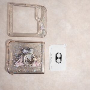 Glitter Butterfly Phone Case with Ring Holder